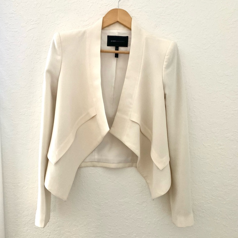 BCBGmaxazria Cream Ivory White Lloyd Blazer